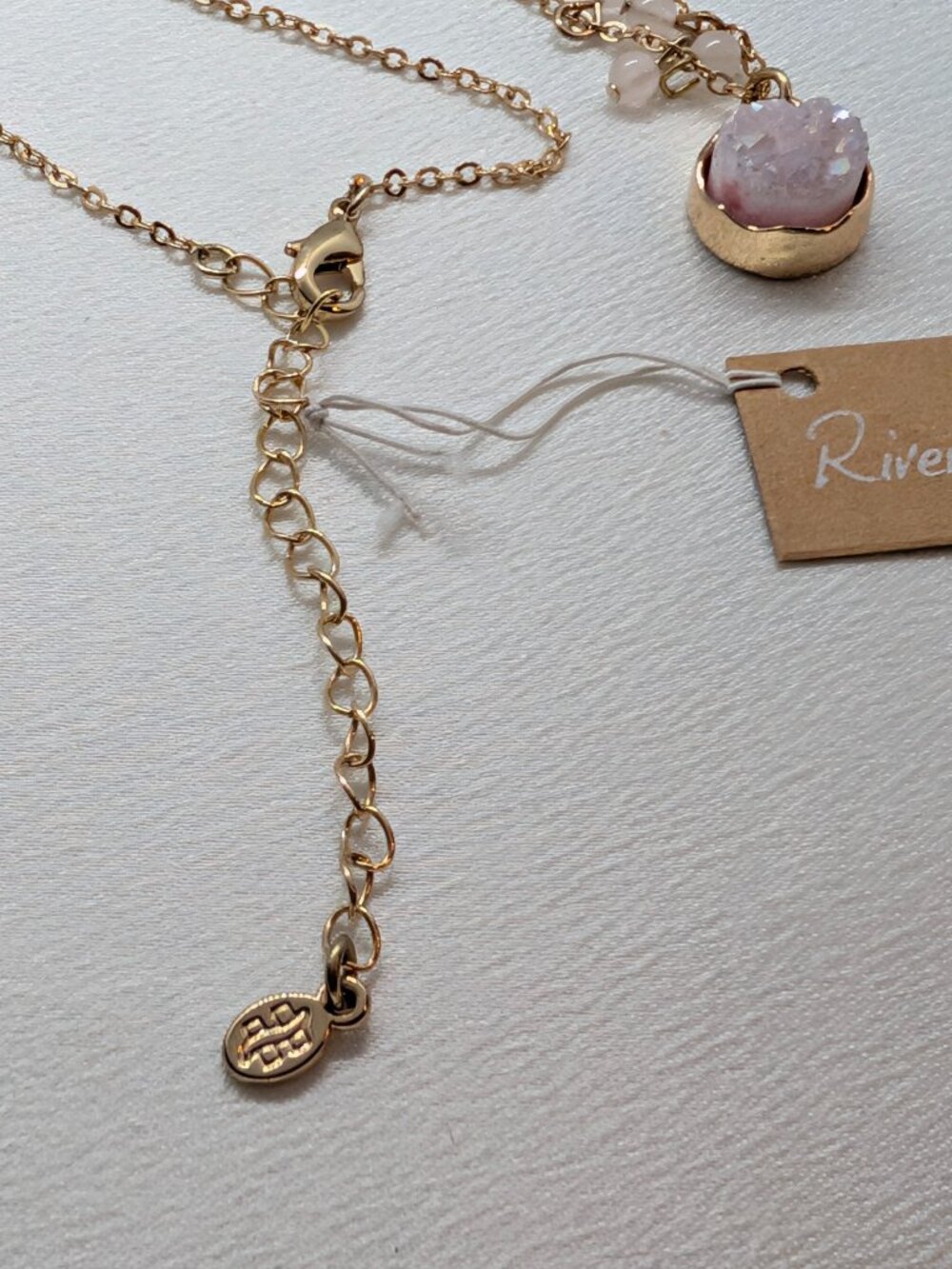 NWT pink quartz necklace by River & Ridge - Picture 10 of 14